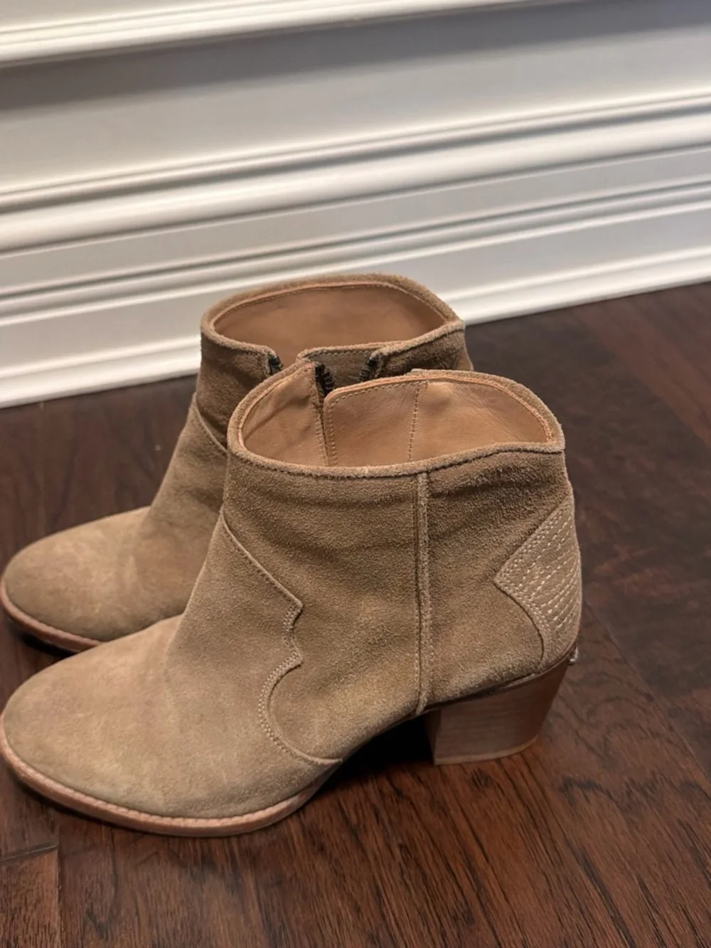 Zadig & Voltaire Tan Suede Ankle Booties